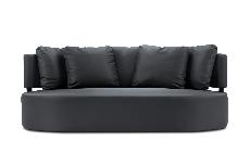 Lauko sofa Calme Jardin Barts CAL_3S_102_F1_BARTS2, tamsiai pilka, 102 cm x 190 cm x 85 cm