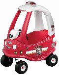 Paspiriamas automobilis Little Tikes Cozy Coupe Fire Ride, baltas/raudonas