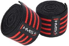 Tvarstis HMS Knee Wraps, Universalus, juoda/raudona