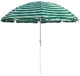 Paplūdimio skėtis Happy Green Beach Umbrella, 230 cm, baltas/žalias