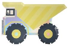 Vienkartinės lėkštės Meri Meri Dumper Truck 214831, 29.2 cm, 8 vnt.