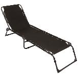 Gultas Patio Relax, juodas, 29 cm x 59 cm x 190 cm