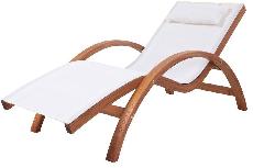 Gultas Patio Larice, rudas/baltas, 159 cm x 73 cm x 66 cm