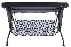 Sūpynės-sofa Patio Latina H020-07PB, baltos/juodos, 200 cm x 130 cm x 160 cm