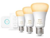 Lemputė Philips Hue Starter Set LED, E27, balta, 8 W, 806 - 1100 lm, 3 vnt.