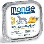 Šlapias šunų maistas Monge Monoprotein Chicken/Pineapples, vištiena, 0.15 kg