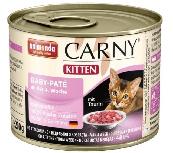 Šlapias kačių maistas Animonda Carny Baby Pate Kitten, jautiena/vištiena, 0.2 kg