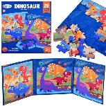 Magnetinė dėlionė Color Day Magnetic Puzzle Dinosaur ZA4268, 1 cm, įvairių spalvų, 40 vnt.