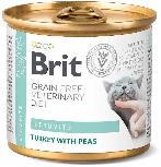 Šlapias kačių maistas Brit Veterinary Diet Struvite Turkey with Peas, kalakutiena, 0.2 kg