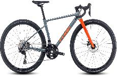 Dviratis gravel Cube Nuroad Rookie, 27 ", 18" rėmas, sidabro/oranžinis