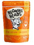 Šlapias kačių maistas Meowing Heads Paw Lickin Chicken, vištiena, 0.1 kg