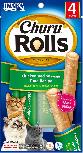 Skanėstas katėms Inaba Churu Rolls Chicken & Tuna, vištiena/tunas, 0.04 kg, 4 vnt.