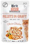 Šlapias kačių maistas Brit Care Fillets in Gravy Choice Chicken, vištiena, 0.085 kg