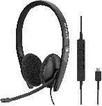 Laidinės ausinės Sennheiser SC 160 USB-C, juoda