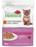 Šlapias kačių maistas Natural Trainer Kitten Turkey, kalakutiena, 0.085 kg