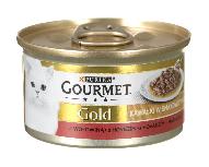 Šlapias kačių maistas Purina Gourmet Gold Sauce Delights Beef, jautiena, 0.085 kg