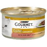 Šlapias kačių maistas Purina Gourmet Gold Duck & Turkey in brown sauce, kalakutiena/antiena, 0.085 kg