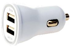 Automobilinis įkroviklis Techly, 2 x USB, balta