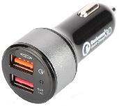 Automobilinis įkroviklis Ednet, 2 x USB 3.0, sidabro/juoda