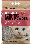 Kačių kraikas Flamingo Baby Powder, bentonitas, 12 kg