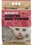 Kačių kraikas Flamingo Baby Powder, bentonitas, 12 kg