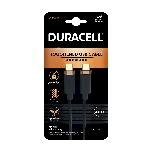 Laidas Duracell USB7034A, USB Type-C, 200 cm, pilka