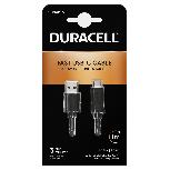 Laidas Duracell USB5031A, USB Type C/USB, 100 cm, juoda