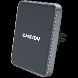 Automobilinis įkroviklis Canyon C-15, Qi/USB-C, juoda, 15 W