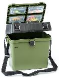 Žvejybinė dėžė Jaxon Fishing Seat Box RH-161, 35 cm, tamsiai žalia