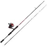 Spiningas Abu Garcia Fast Attack Spinning Combo 10-50g, 240 cm, 126 g, juoda/raudona