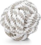 Žaislas šuniui Beeztees Rope Ball 641204, 10 cm, Ø 10 cm, balta/smėlio