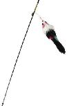 Žaislas ant pagaliuko katėms Karlie Flamingo Fishing Rod 521557, įvairių spalvų, 45.5 cm