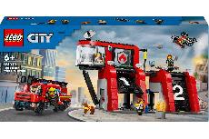 Konstruktorius LEGO® City Gaisrinė su ugniagesių sunkvežimiu 60414