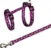 Kačių antkaklis Trixie Adjustable cat harness TX-4142, 27 - 46 cm x 10 mm, įvairių spalvų