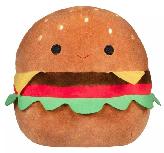 Pliušinis žaislas HappyJoe Squishmallow Burger, rudas/įvairių spalvų, 20 cm