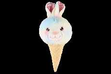 Pliušinis žaislas Ice Cream Bunny, įvairių spalvų