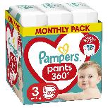 Sauskelnės-kelnaitės Pampers Pants, 3 dydis, 6 - 11 kg, 204 vnt.