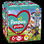 Sauskelnės-kelnaitės Pampers Pants Paw Patrol, 6 dydis, 14 - 19 kg, 120 vnt.