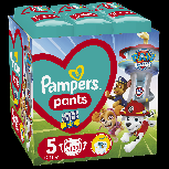 Sauskelnės-kelnaitės Pampers Pants Paw Patrol, 5 dydis, 12 - 17 kg, 132 vnt.