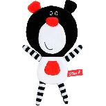 Pliušinis žaislas Hencz Toys Rustling Bear Buu, baltas/juodas/raudonas, 27 cm