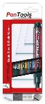 Žymeklis baltai lentai Pentel Wet Erase Glass & Whiteboard, 1.5 - 4 mm, mėlyna/balta/raudona, 4 vnt.