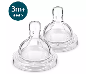 Čiulptukas buteliukui Philips Avent Anti-Colic Nipple, 3 mėn., skaidri