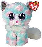 Pliušinis žaislas TY Beanie Boo Opal Cat, rožinis/šviesiai mėlynas, 24 cm