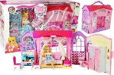 Lėlė Lean Toys Lelia Girls Dream Pink Villa 7361, 28 cm