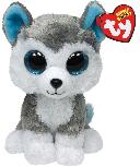 Pliušinis žaislas TY Beanie Boos Slush Husky, baltas/pilkas, 24 cm