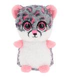 Pliušinis žaislas leopardas Keel Toys Motsu, baltas/pilkas, 14 cm