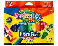 Flomasteriai Colorino Fibre Pens, vienpusiai, 12 vnt.