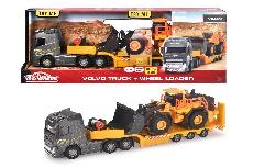 Žaislinė sunkioji technika Majorette Volvo Truck + Wheel Loader 213726000, oranžinė