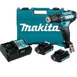 Gręžtuvas su akumuliatoriumi Makita DF333DWAE, 12 V, 2 Ah