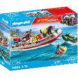 Konstruktorius Playmobil Action Heroes Fireboat With Aqua Scooter 71464, plastikas